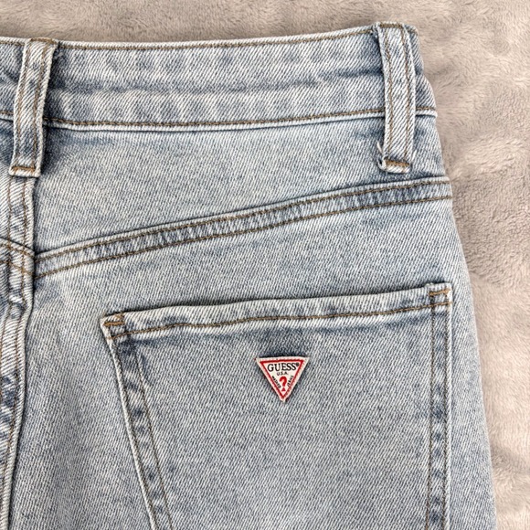 Guess Jeans Women 27x28 (Fits 25x27) Light Blue High Rise Straight Classic Denim - Picture 8 of 9